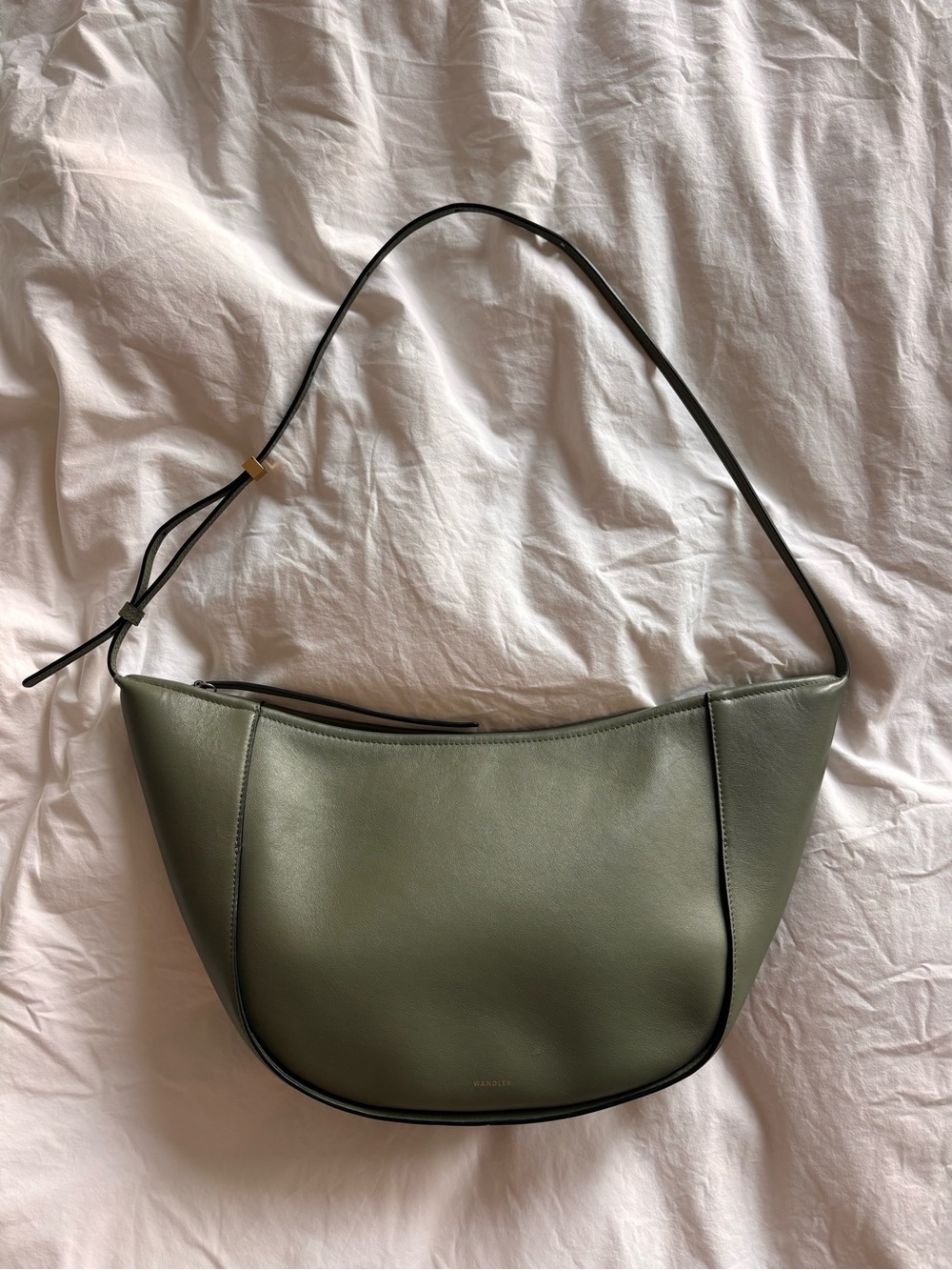 Wandler Olive Green Leather Shoulder Bag